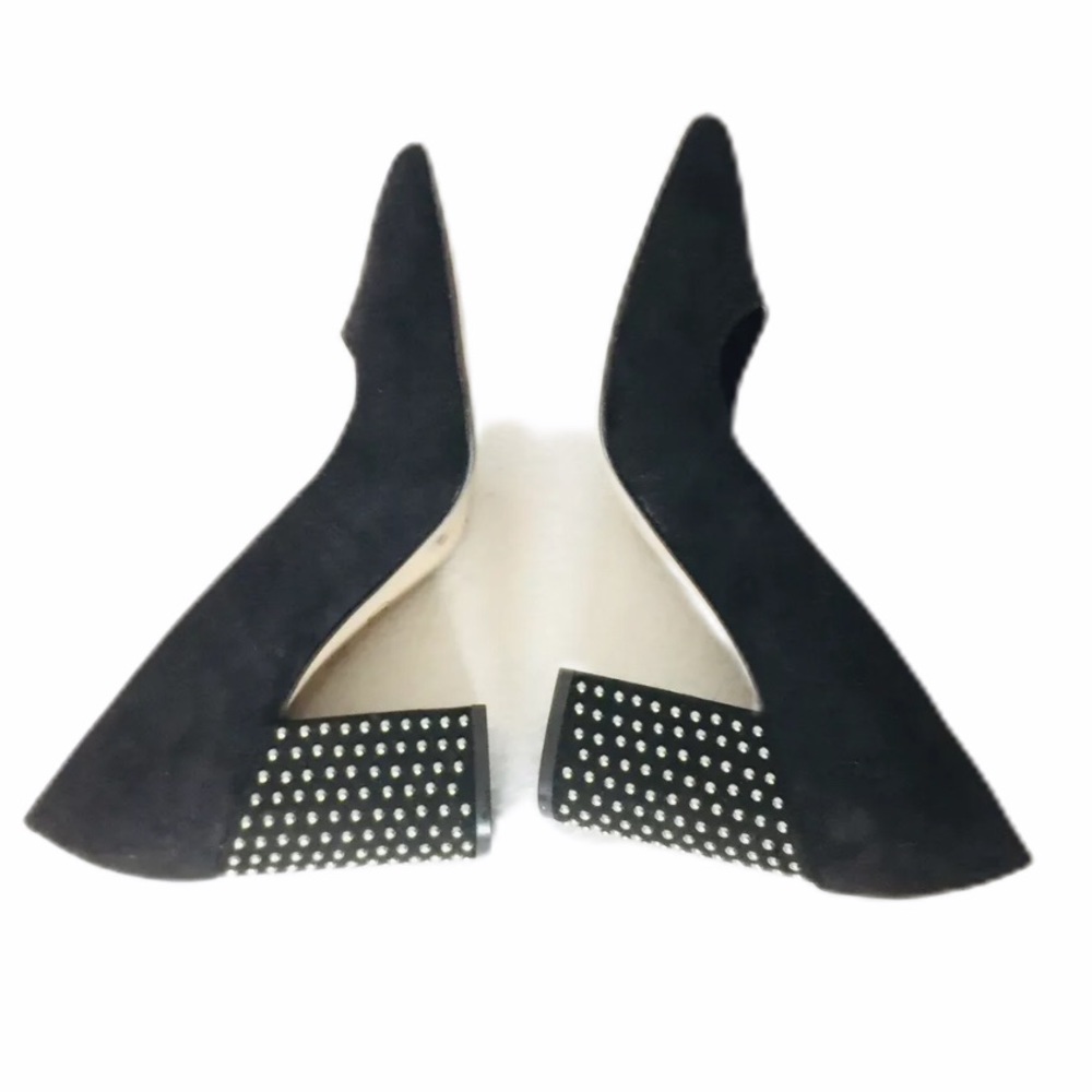 NEW Jessica Simpson Suede Black Studs Chunky Heel